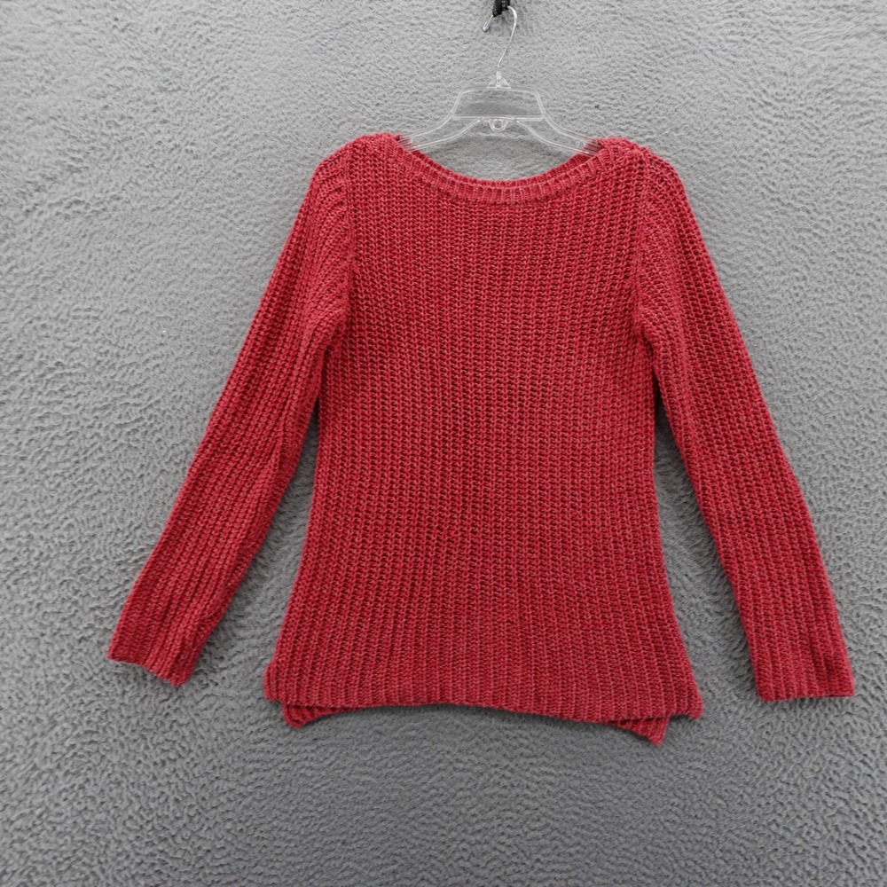 Ralph Lauren Jeans Co Cable Knit Sweater Size‎ Medium Coral Red Womens